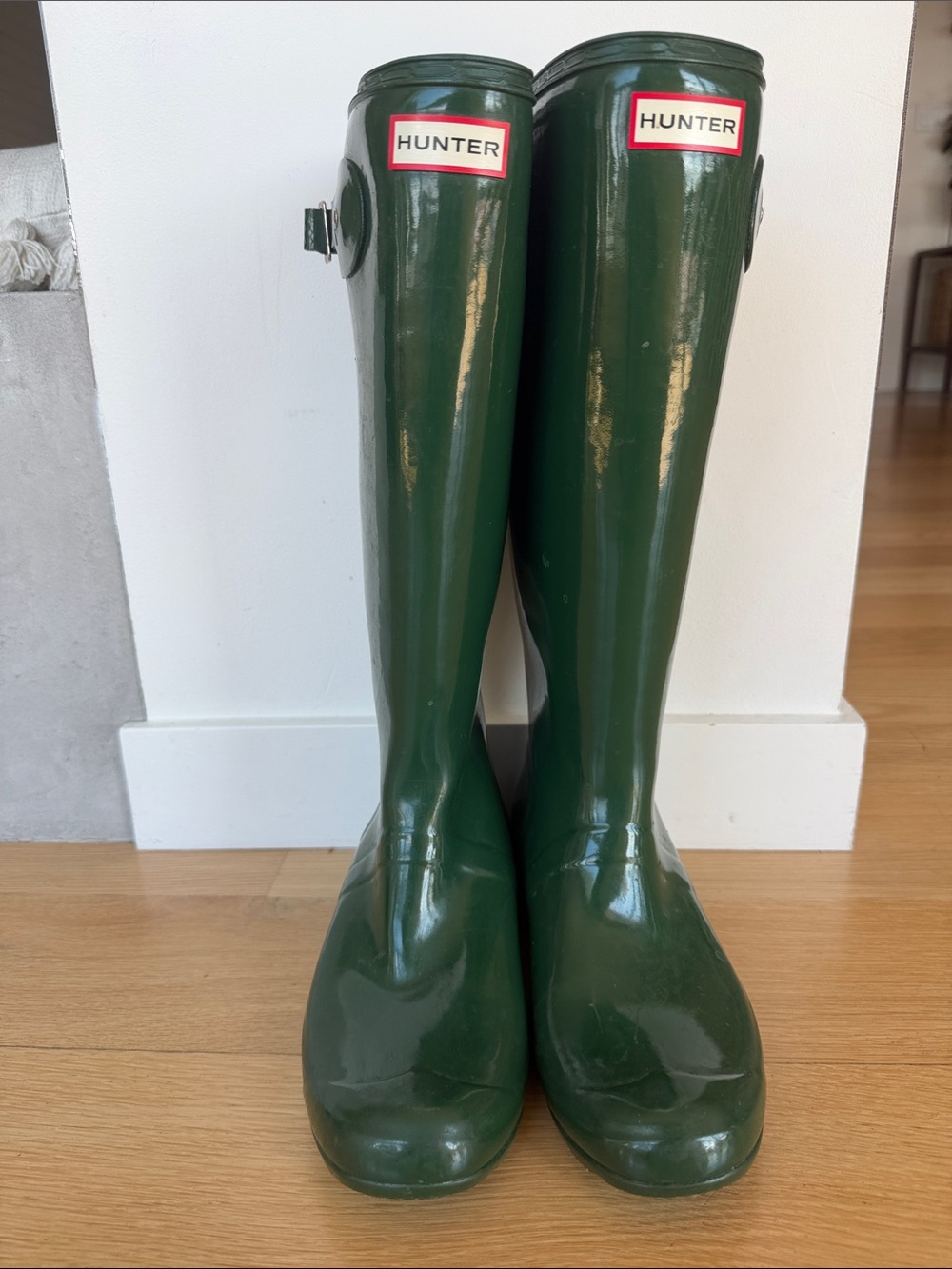 Hunter Glossy Dark Green Tall Rain Boots